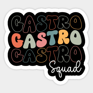 Gastro Squad Retro Groovy Design For Doctor Gastroenterology Sticker